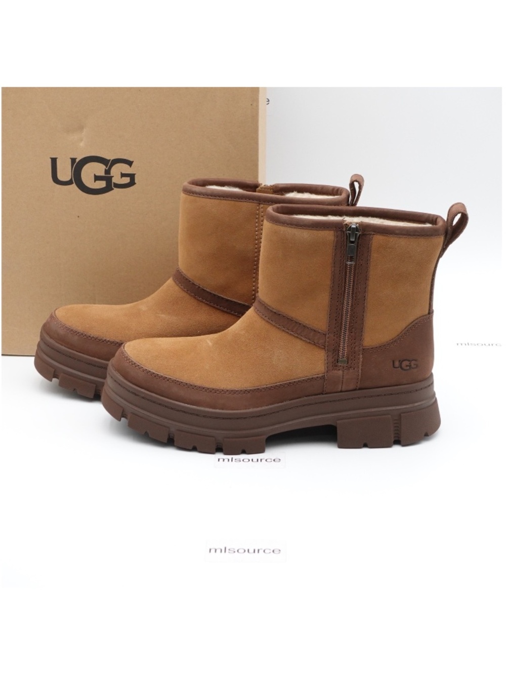 NEW Size 8.5 Women's UGG Ashton Zip Ankle Boots 1164890 Chestnut